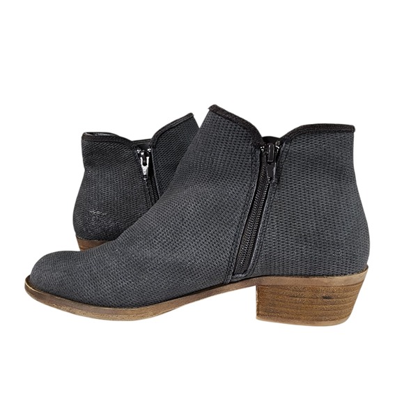 Kensie Ankle Boots sz 10M Womens Ger Gray Woven Textured Leatherna Western - Picture 6 of 13